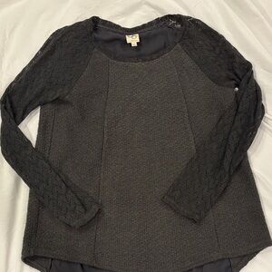 Anthropologie Black Crew Neck Sweater